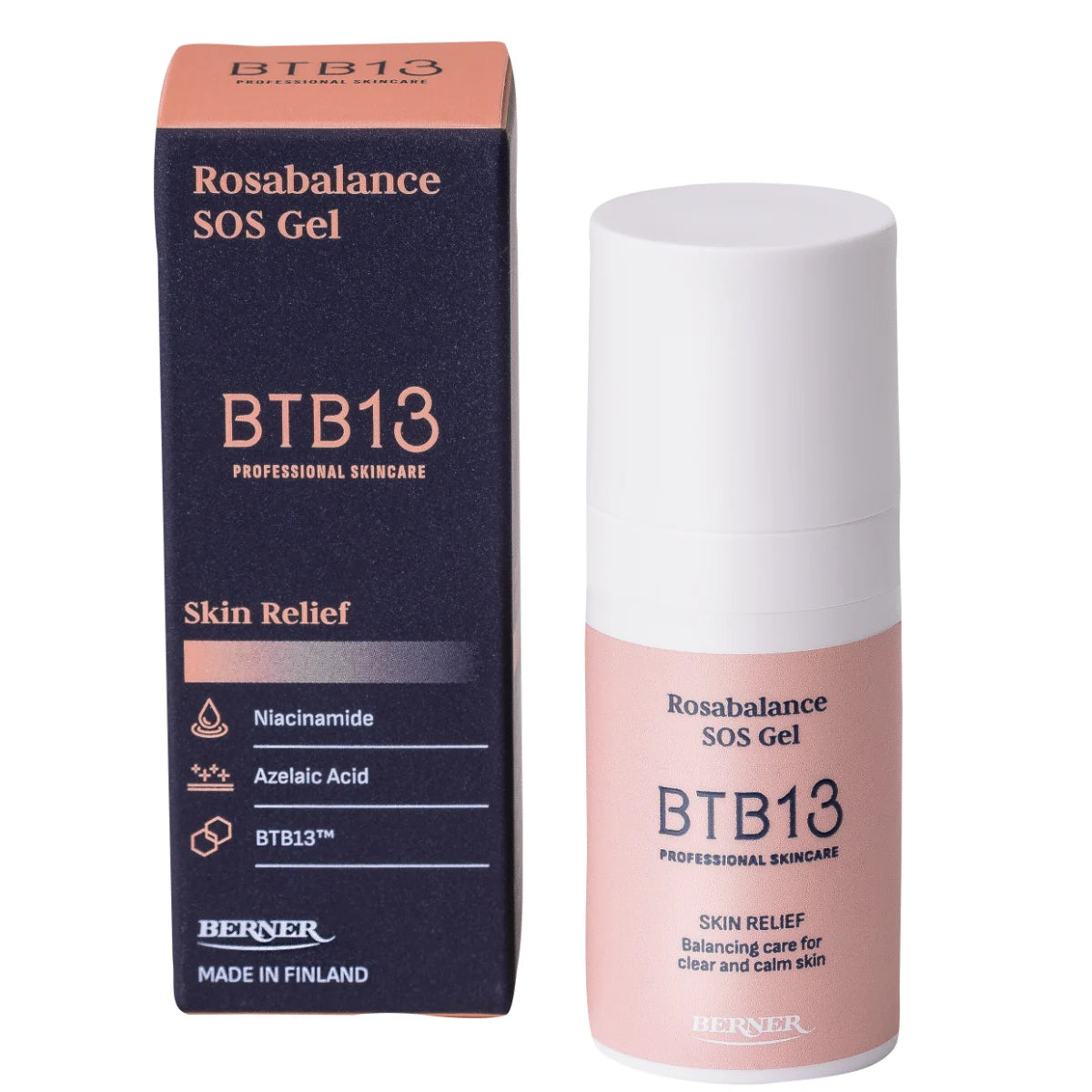 BTB13 Rosabalance SOS Gel 15 ml tasapainottava hoitogeeli epäpuhtaalle ja punoittavalle iholle