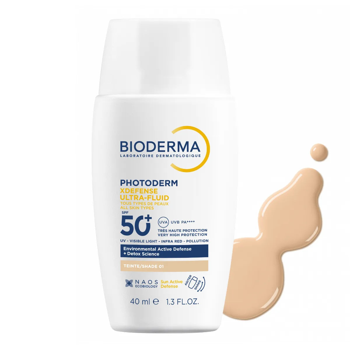Bioderma Photoderm XDefense Ultra-fluid SPF50+ Tinted 01 40 ml – sävytetty ultrakevyt aurinkosuojavoide