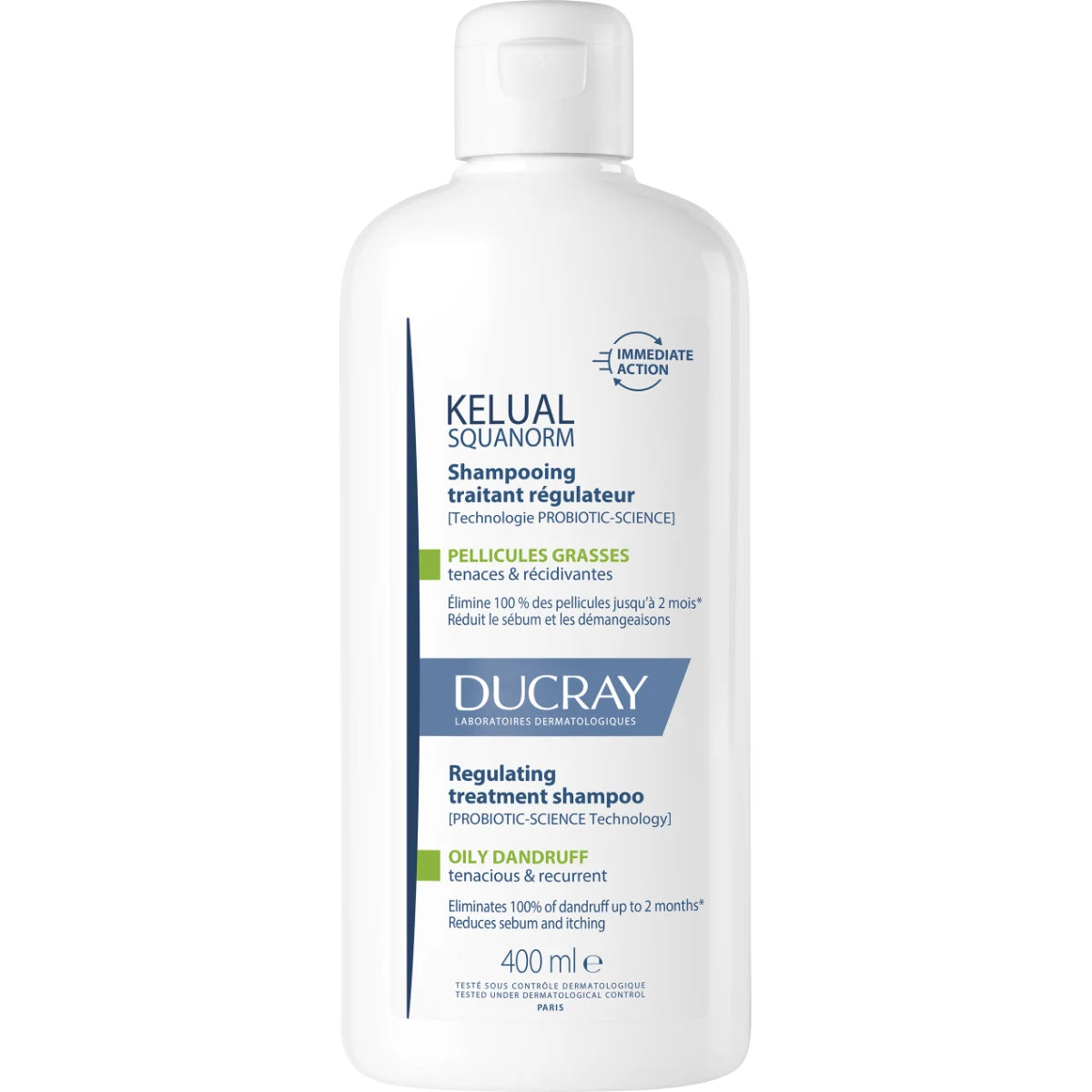 Ducray Kelual Squanorm Oily Dandruff Shampoo 400 ml – Tehokasta hoitoa rasvoittuvan hiuspohjan hilseongelmille