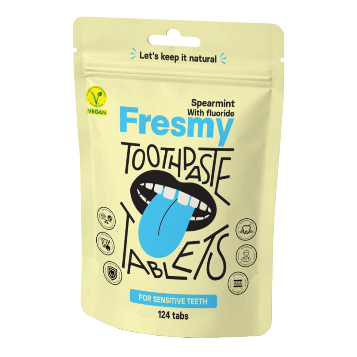 Fresmy hammastahnatabletti Spearmint 124 tabl herkille hampaille