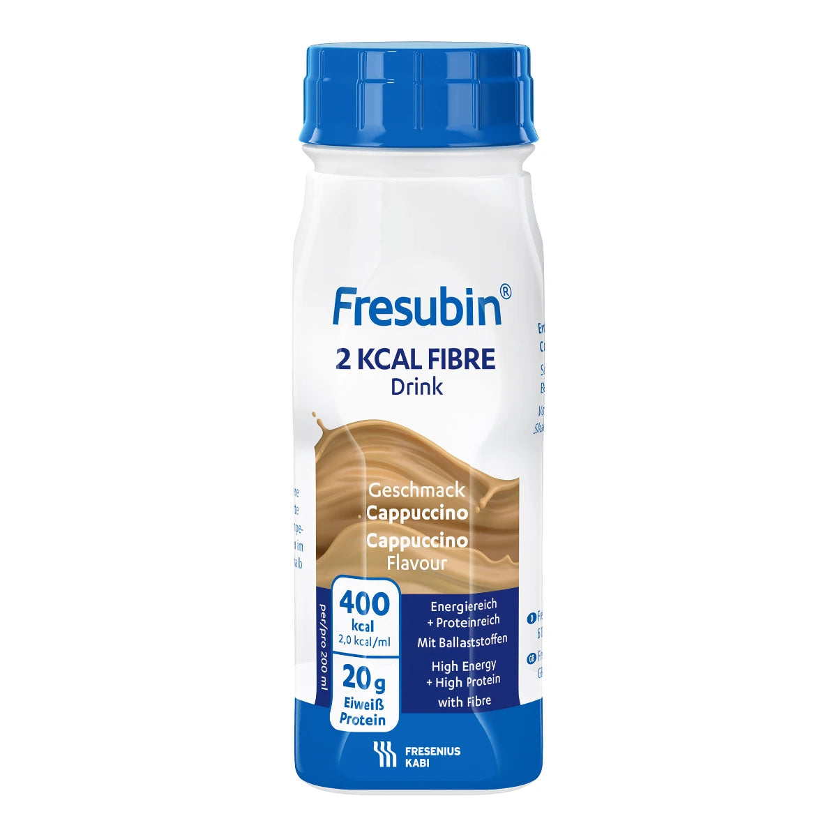 FRESUBIN 2 kcal Fibre Drink Cappuccino 4x200 ml täydennysravintovalmiste