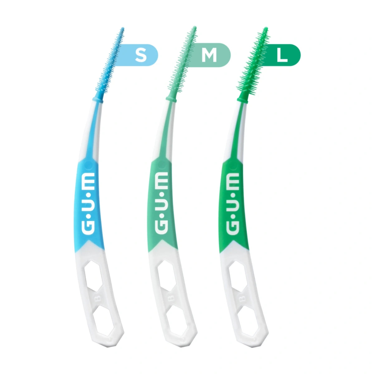 GUM Soft-Picks Pro saatavana kolmessa eri koossa