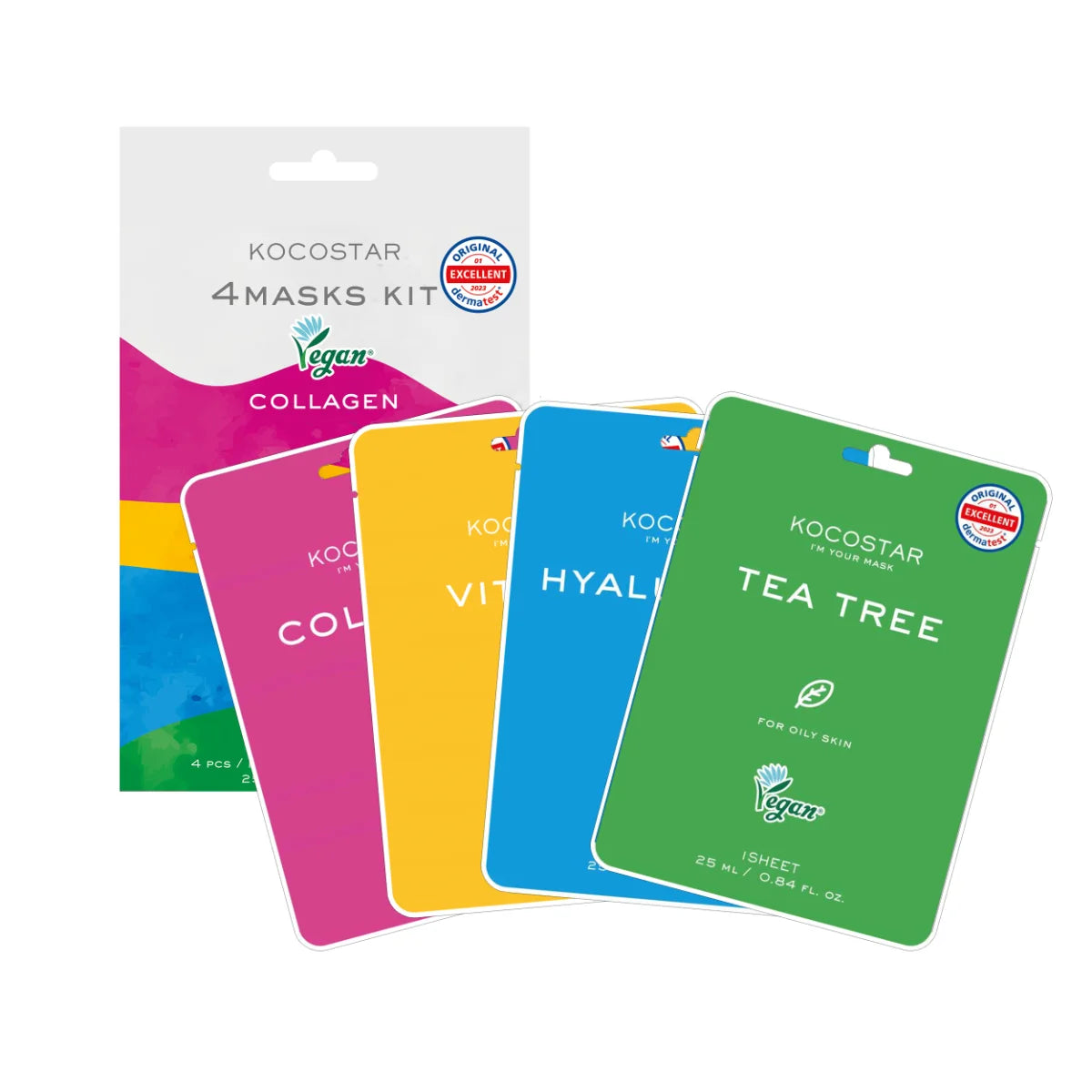 KOCOSTAR 4 Masks Kit – kangasnaamiopaketti neljällä erilaisella naamiolla