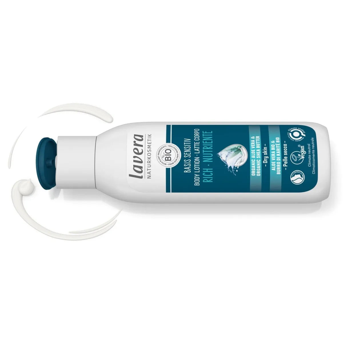 Lavera Basis Sensitiv Rich Body Lotion 250 ml – Tehokosteuttava vartalovoide kuivalle iholle
