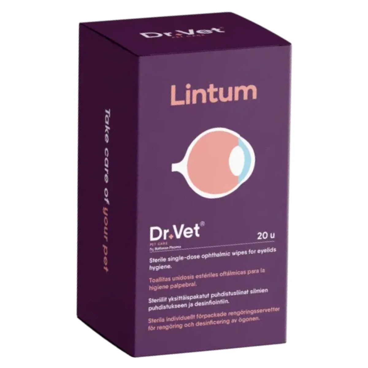 LINTUM Silmänpuhdistusliinat eläimille 20 kpl