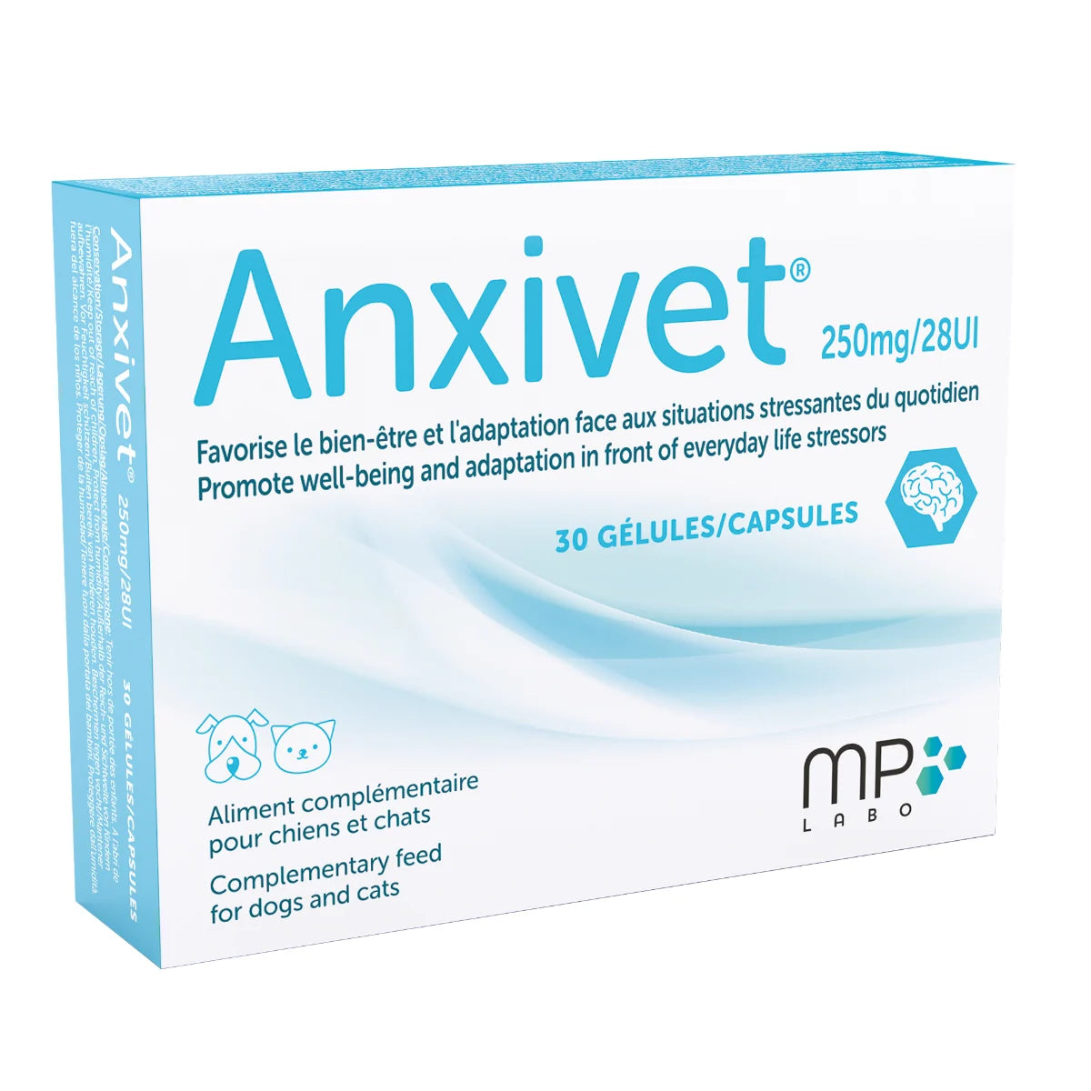 MP Labo Anxivet 250 mg/ 28 UI 30 kaps