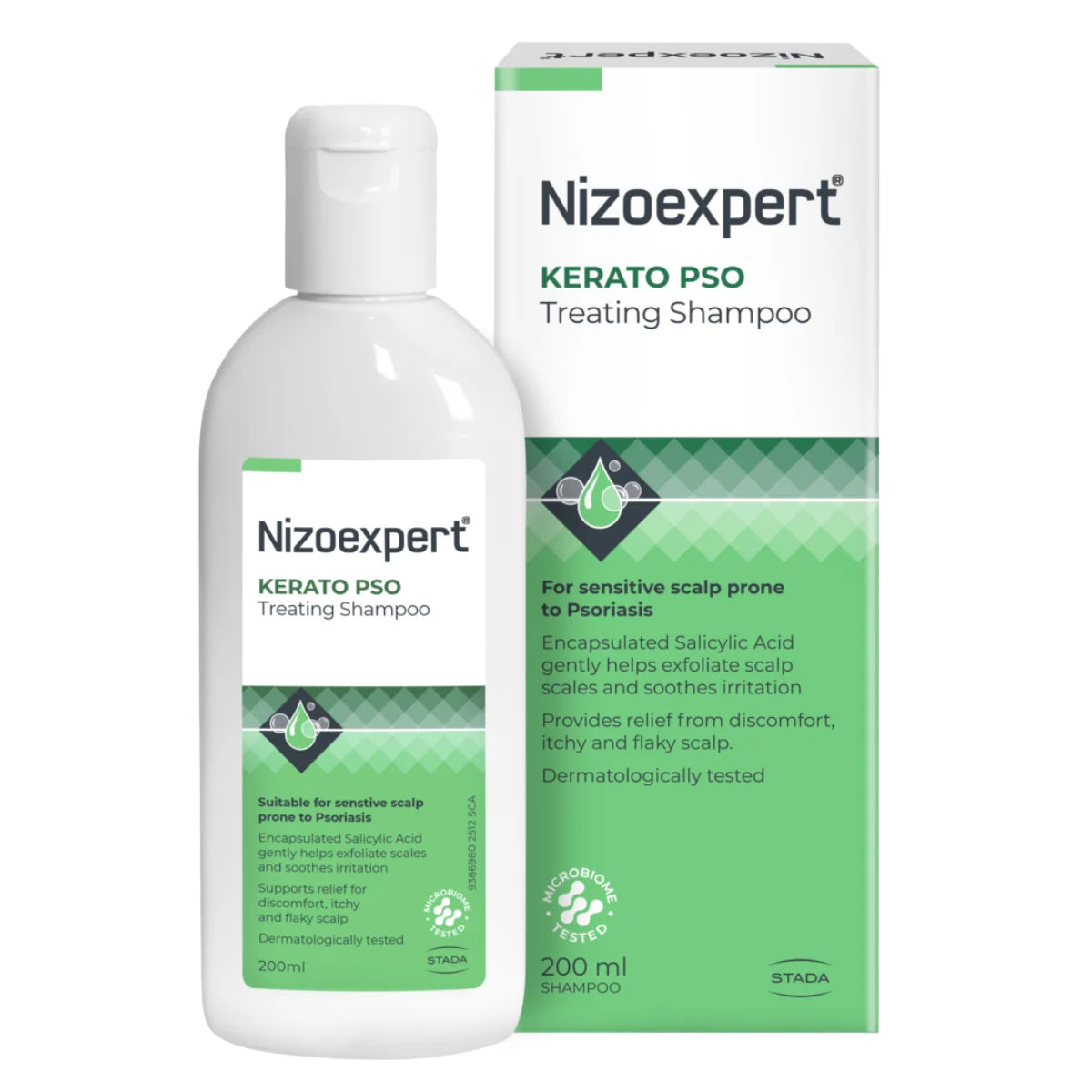 Nizoexpert KERATO PSO Treating Shampoo 200 ml hellästi hiuspohjaa kuoriva