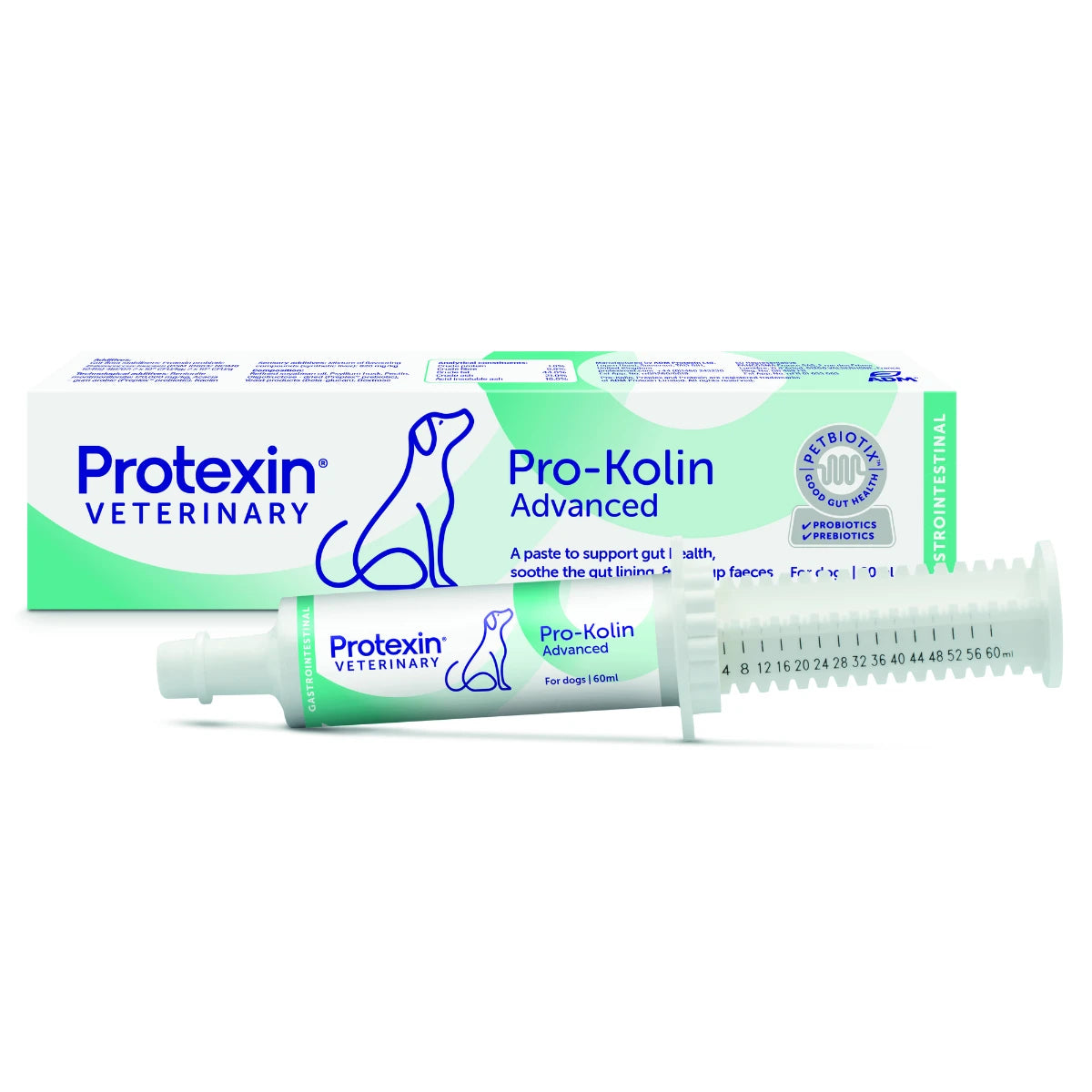 Pro-Kolin Advanced koirille 60 ml – täydennysrehu isoille koirille ruuansulatuskanavan tueksi