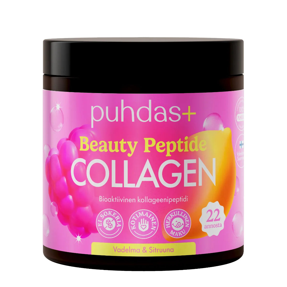 Puhdas+ Beauty Peptide Collagen Vadelma & Sitruuna 80 g
