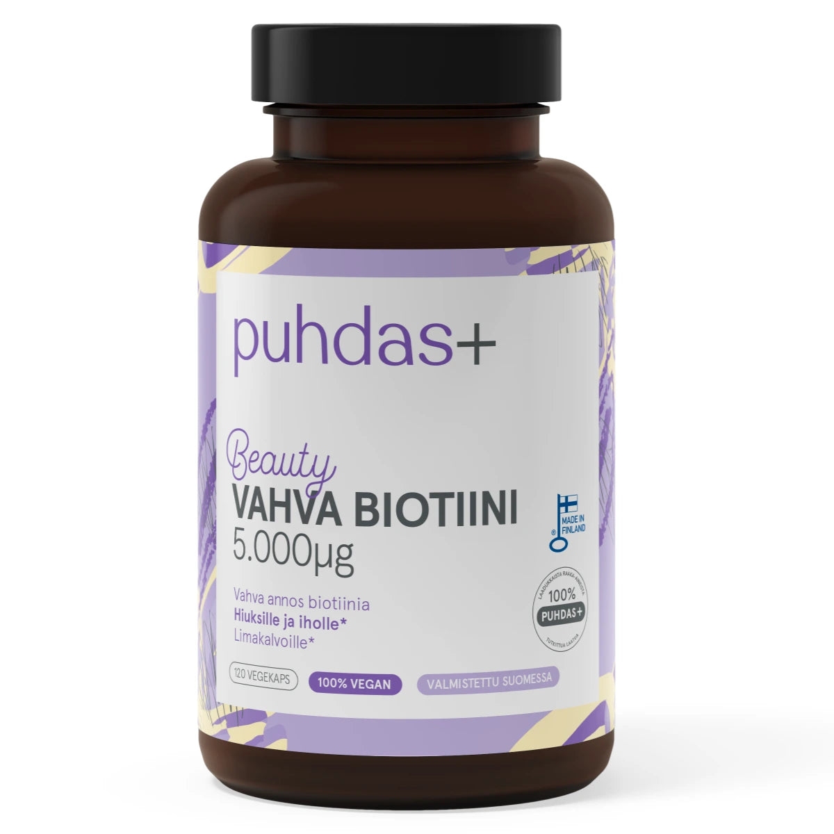 Puhdas Beauty Vahva Biotiini 5000 mikrog 120 kaps