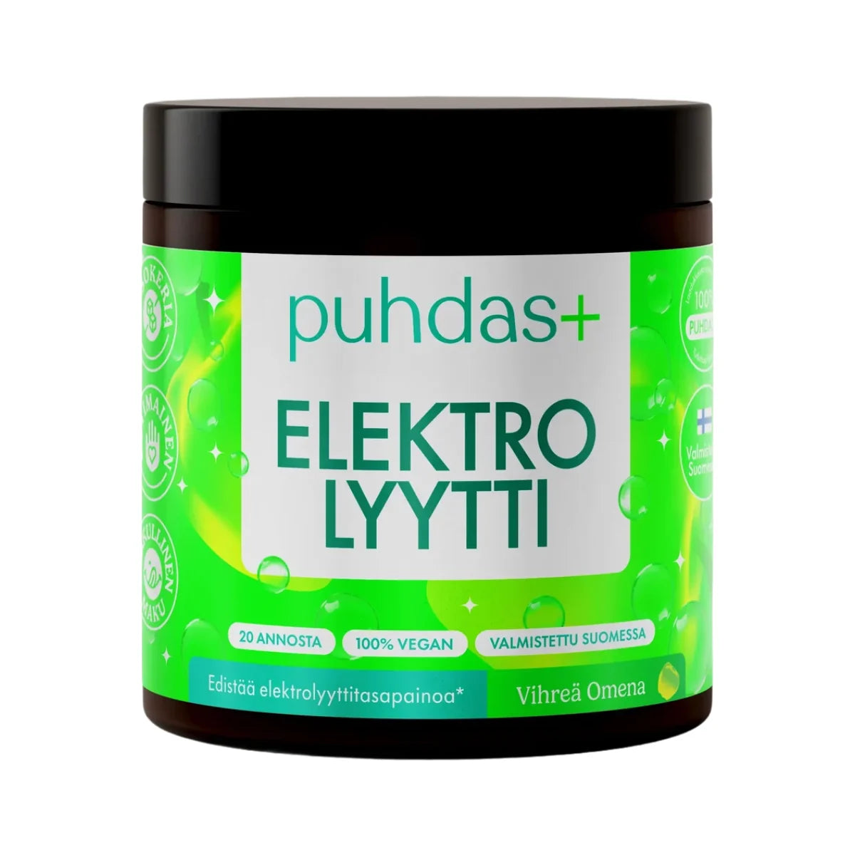 Puhdas+ Elektrolyytti Vihreä Omena 120 g