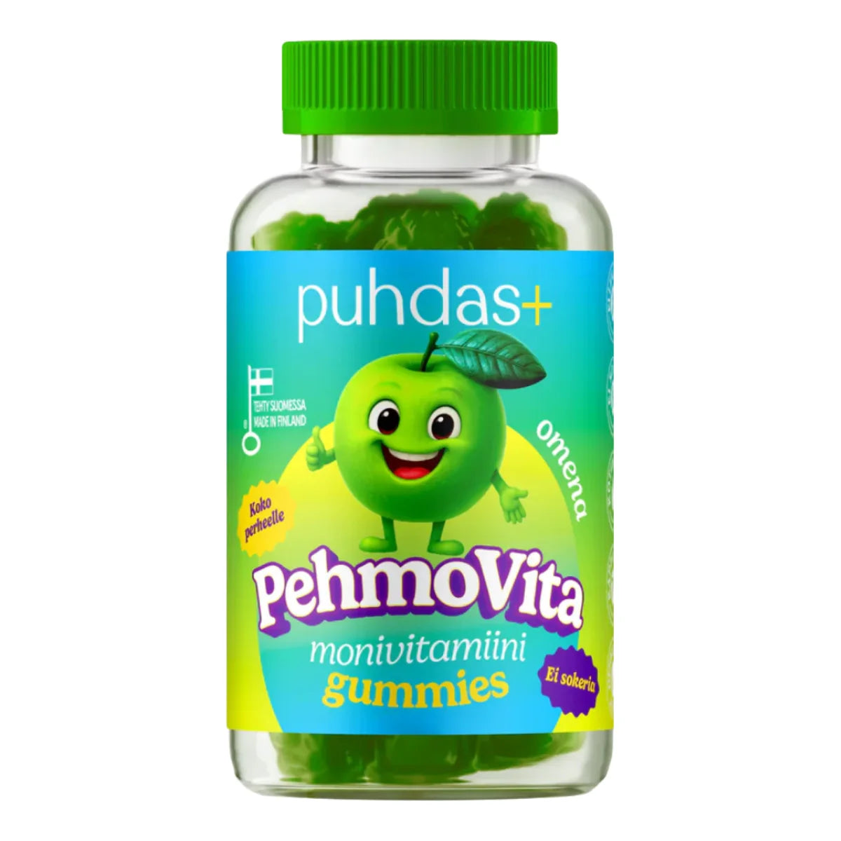 Puhdas+ PehmoVita monivitamiini Omena gummies 75 kpl