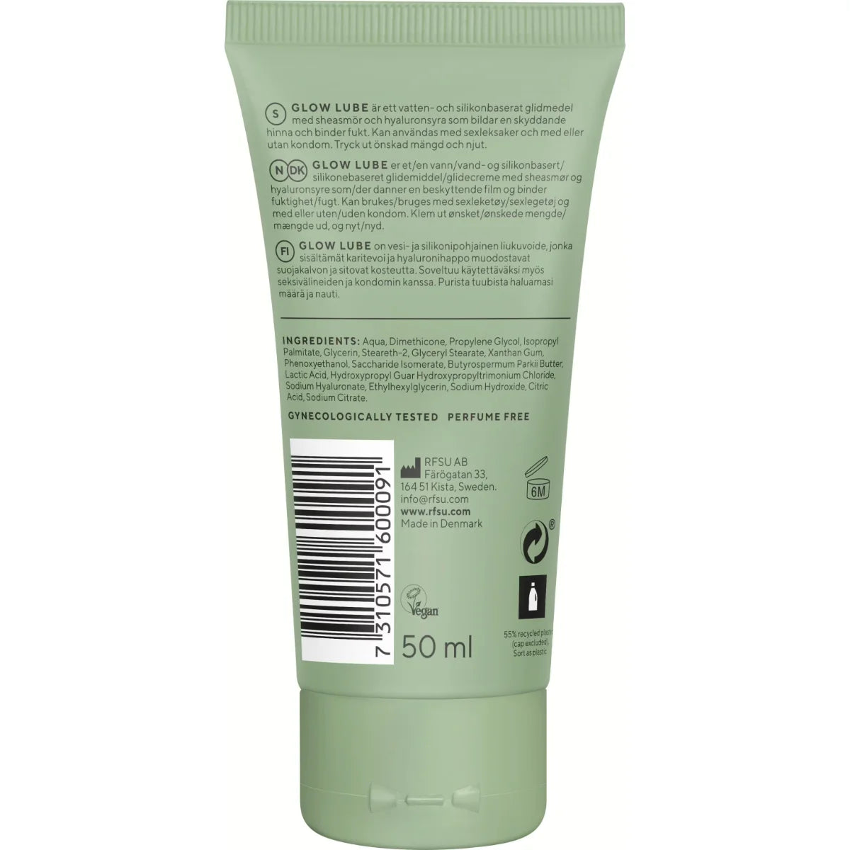 RFSU Glow Liukuvoide 50 ml hybridiiukuvoide silikoni- ja vesipohjalla