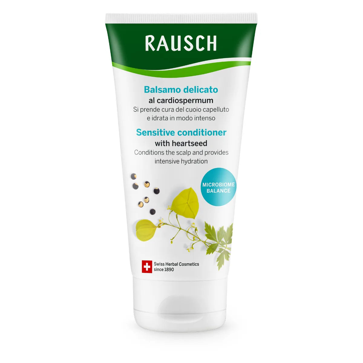 Rausch Herkän hiuspohjan Sydänsiemen hoitoaine 150 ml rauhoittaa ja kosteuttaa