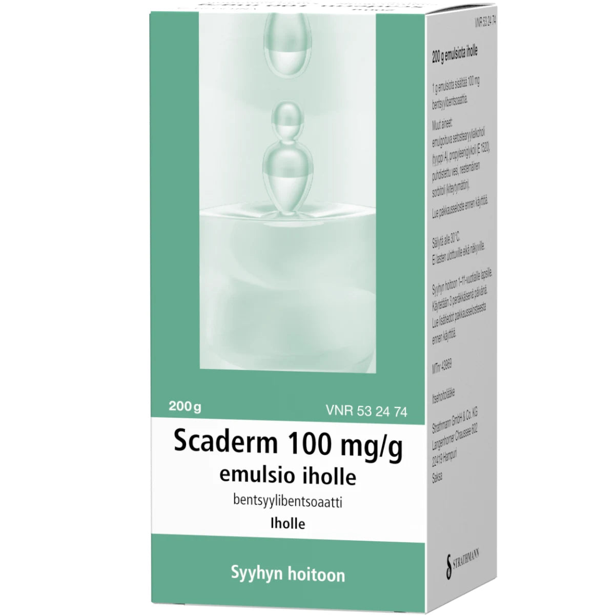 SCADERM emulsio iholle 100 mg/g 200 g syyhyn hoitoon lapsille