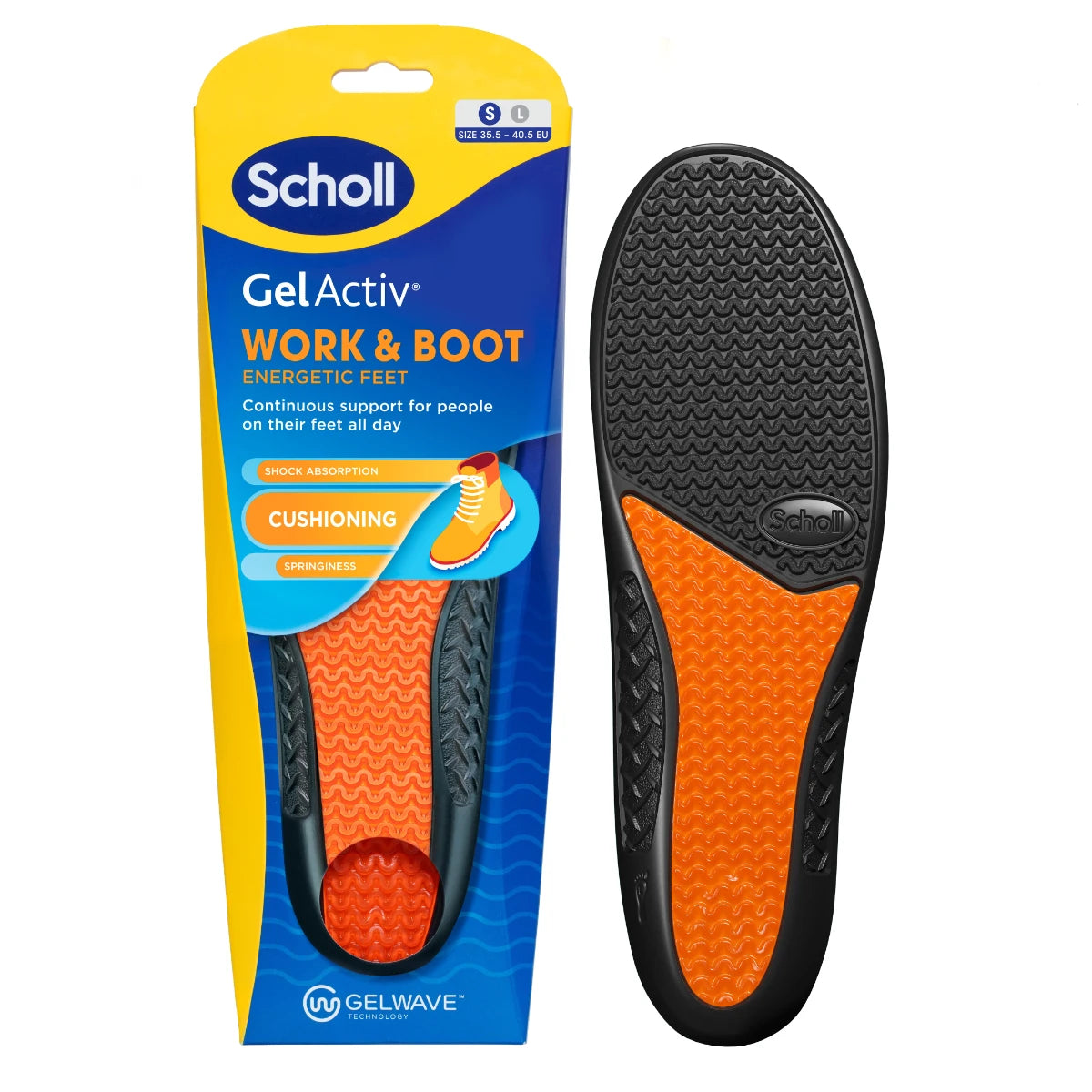 Scholl Gel Activ Work & Boot pohjallinen Small 1 kpl