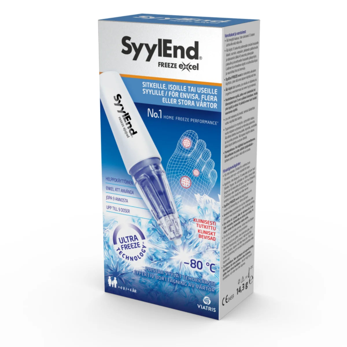 SYYLEND Freeze Excel jäädytyshoito sitkeille, isoille tai useille syylille