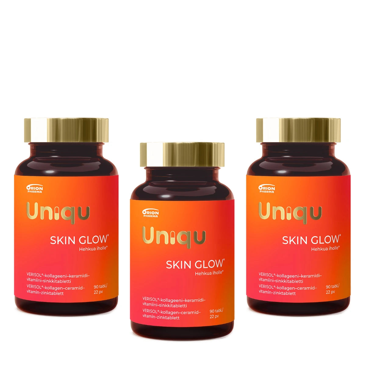 UNIQU Skin Glow 3x90 tabl kolme pakkausta edulliseen yhteishintaan