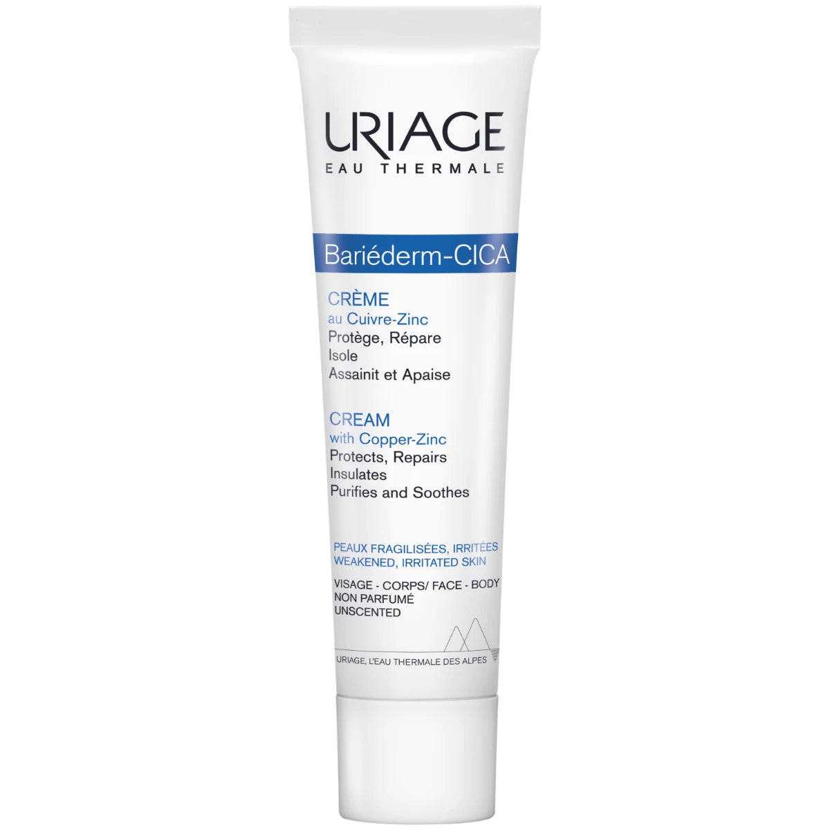 Uriage Bariederm Cica Cream with Copper-Zinc hoitovoide 40 ml rauhoittaa ja tuo helpotusta välittömästi ärtyneelle iholle