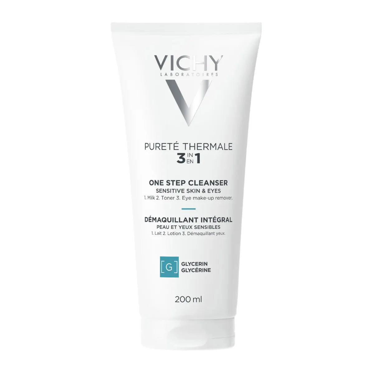 Vichy Pureté Thermale 3-in-1 Puhdistusvoide 200 ml – Monipuolinen puhdistustuote herkälle iholle