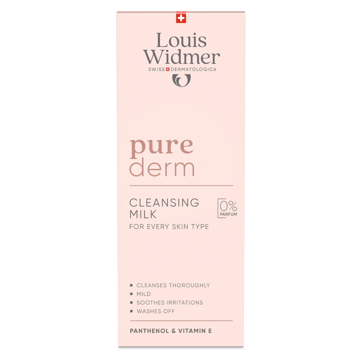 Widmer Purederm Cleansing Milk hajusteeton puhdistusemulsio sopii herkälle ja ärtyneelle iholle
