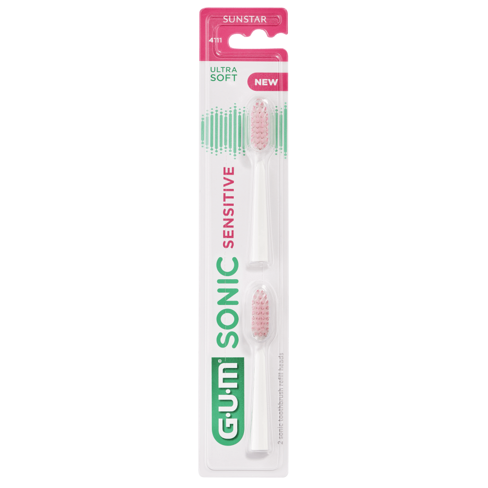 GUM Sonic sensitive vaihtoharjaspäät 2 kpl