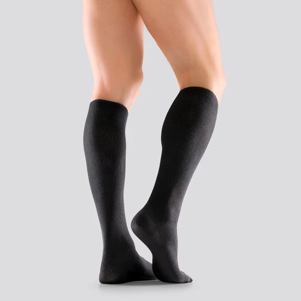 MABS Travel Cotton Knee musta tukisukka matkustamiseen, koko XL