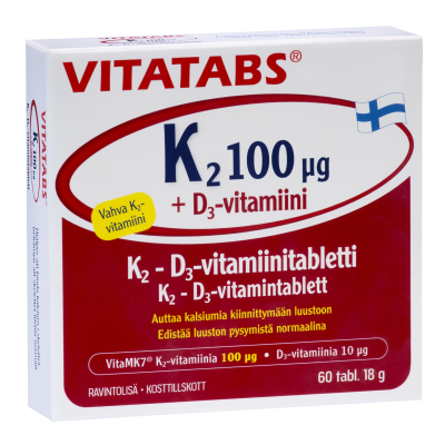 VITATABS K2 100 MIKROG + D3 60 TABLETTIA