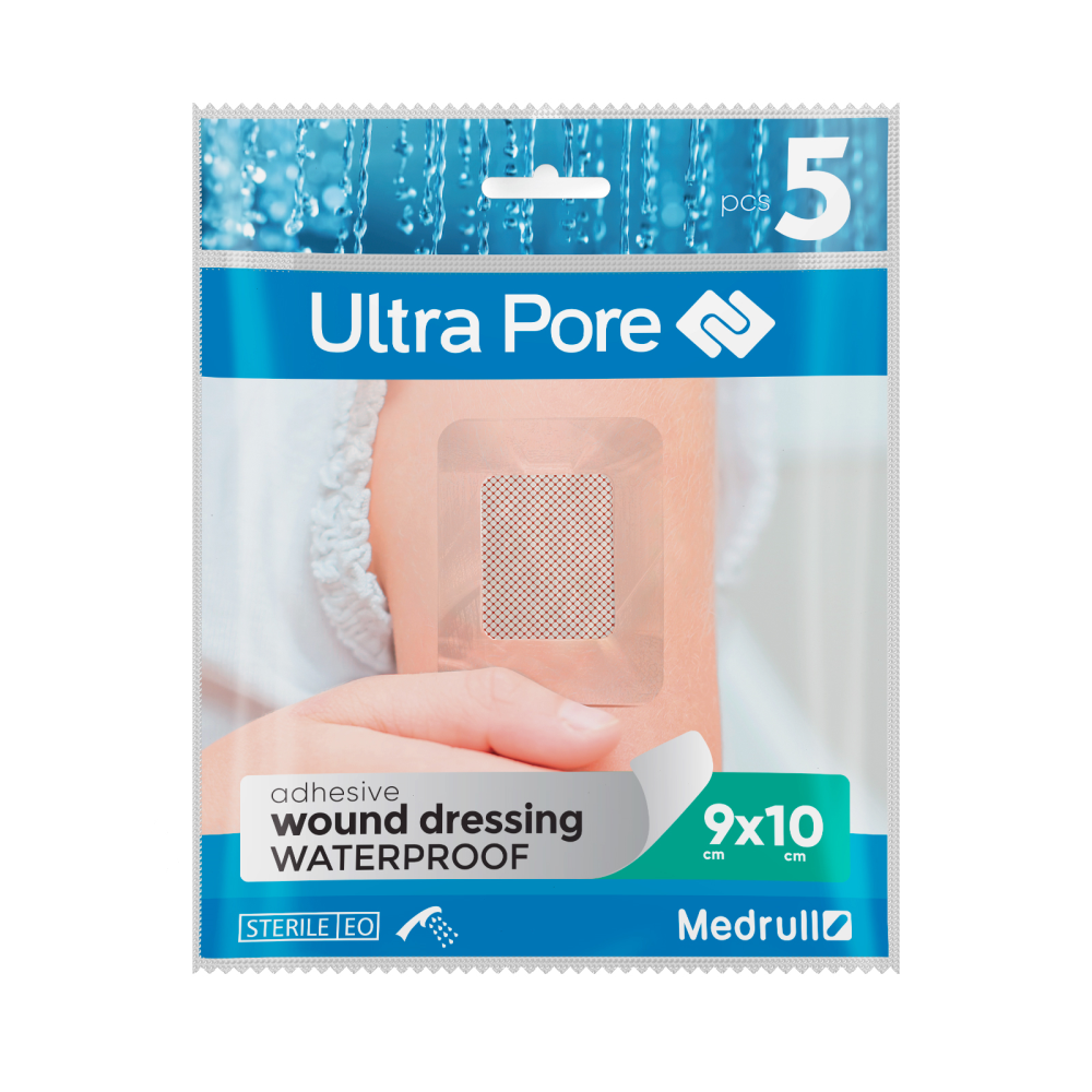 MEDRULL ULTRA PORE VEDENPITÄVÄ SIDOS 9X10CM, 5 KAPPALETTA