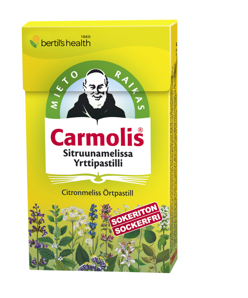 CARMOLIS YRTTIPASTILLI SITRUUNAMELISSA 45 G