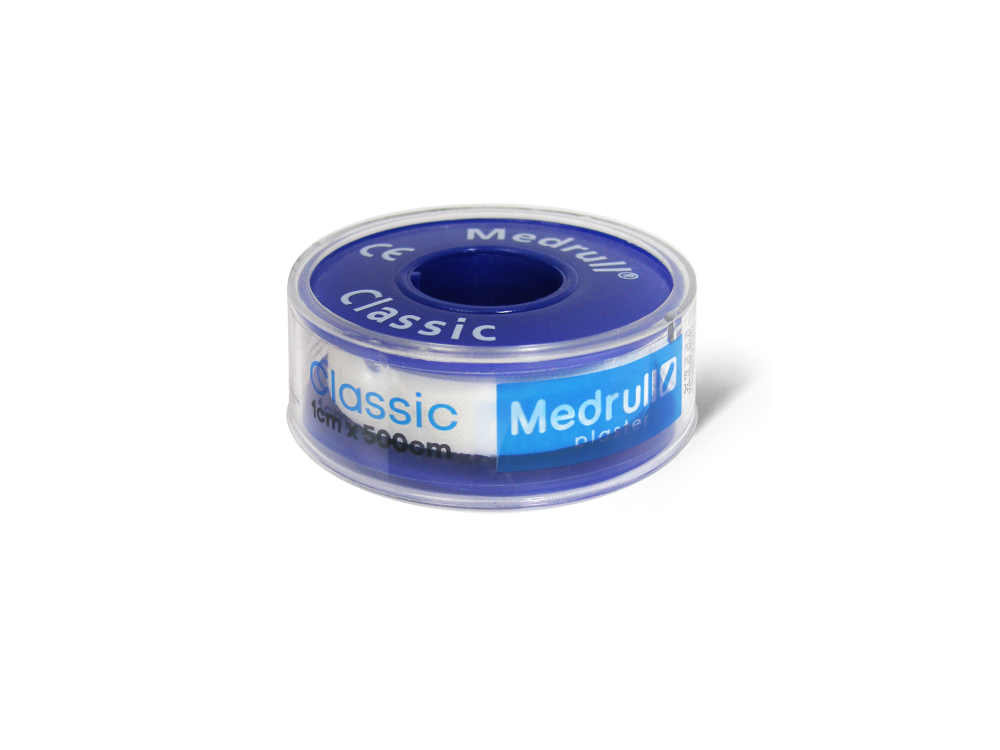 MEDRULL CLASSIC KIINNELAASTARI VALKOINEN 1CM X 500CM 1 KPL