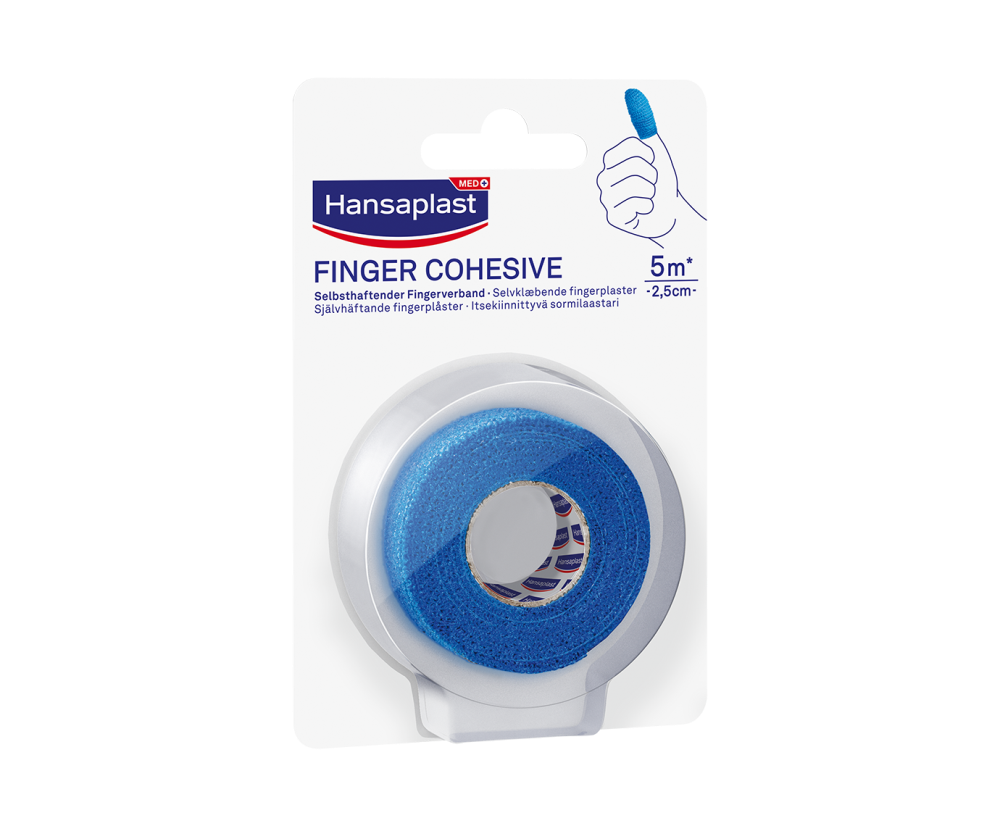 HANSAPLAST FINGER COHESIVE BLUE 5M X 2,5CM 1 KPL
