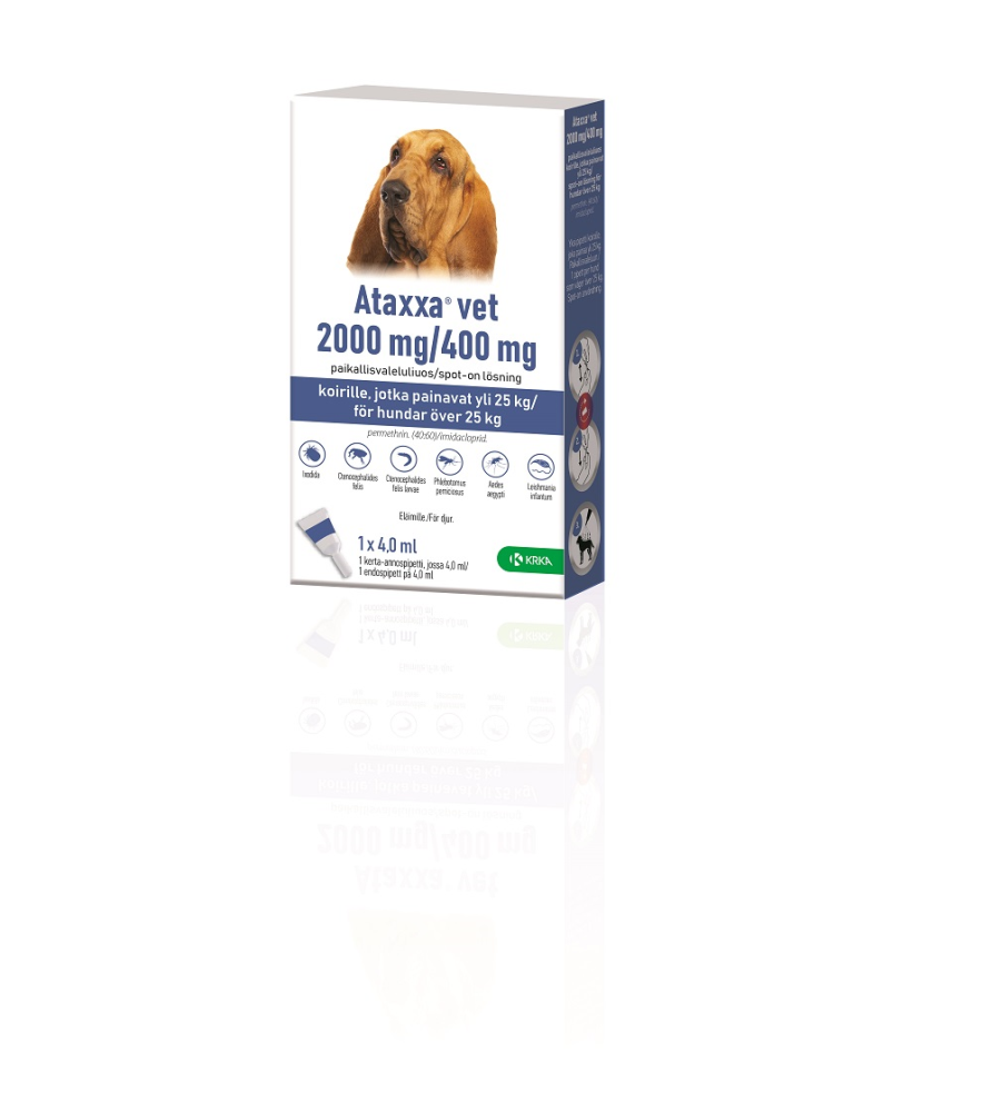 ATAXXA VET 400 mg/2000 mg paikallisvaleluliuos koirille yli 25 kg