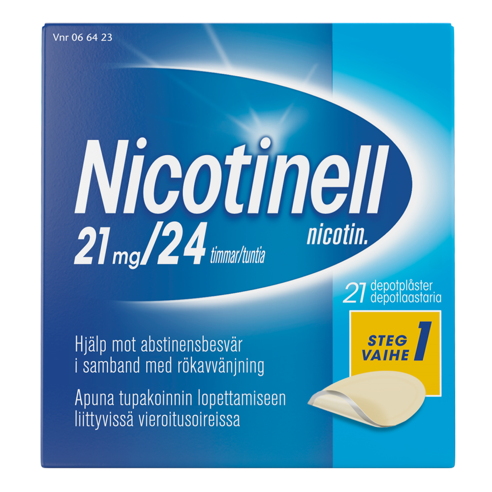 NICOTINELL 21 mg/24 tuntia depotlaastari 21 depotlaast