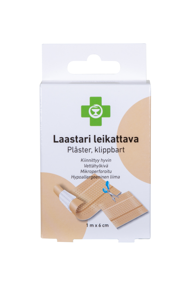 APTEEKKI Laastari leikattava 6 cm x 1 m, muovi