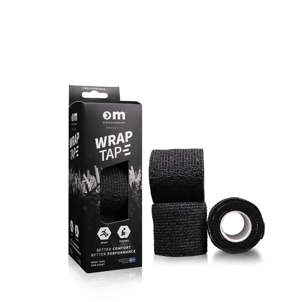 OM WRAP Tape 5 cm x 4,5 m musta suojateippi 3 kpl