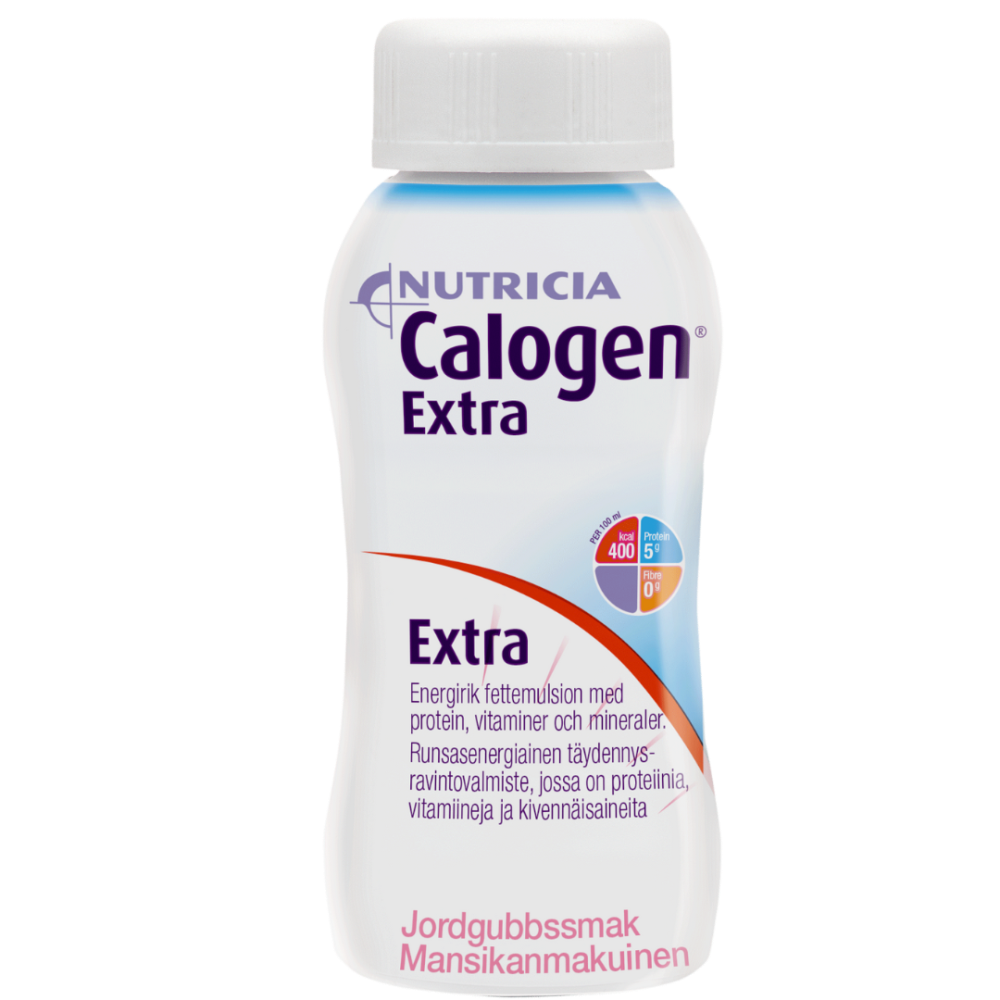 CALOGEN Extra mansikanmakuinen kliininen ravintovalmiste 200 ml