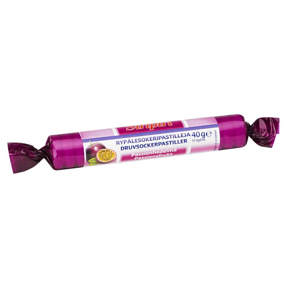 SIRIPIRI Passionhedelmänmakuinen glukoosipastilli 40 g