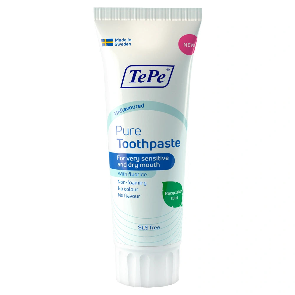 TEPE Pure maustamaton hammastahna kuivalle ja herkälle suulle 75 ml