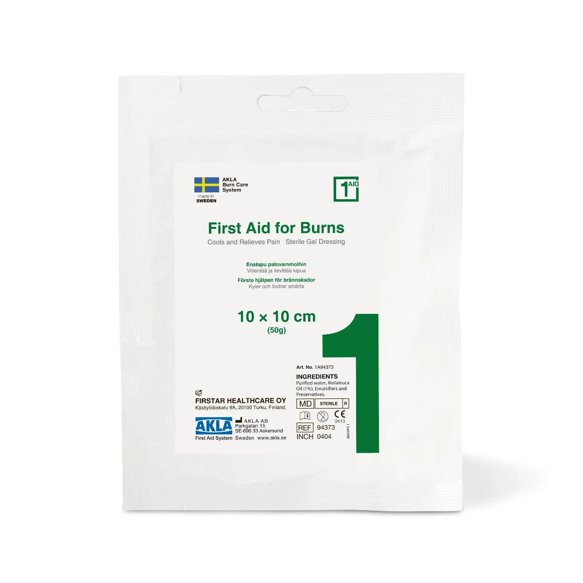 1Aid Burn Gel palovammataitos 10 x 10 cm