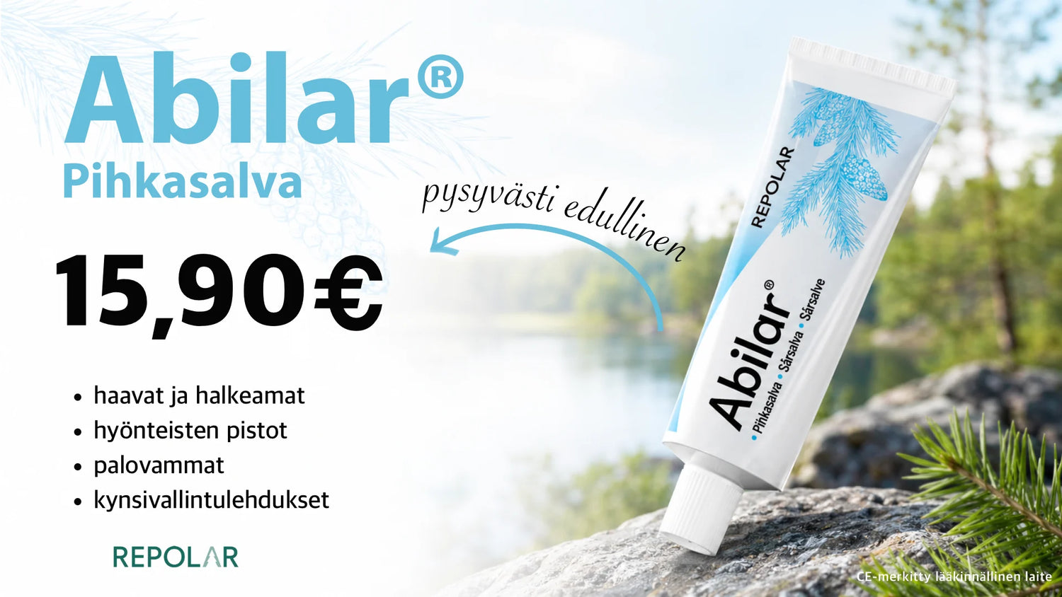 Abilar pysyvästi edullinen 15,90 €