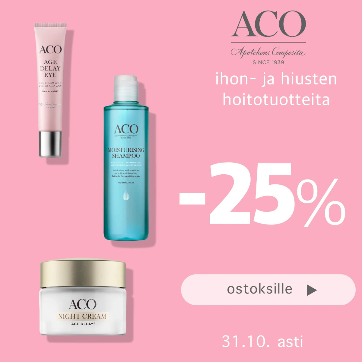 ACO-tuotteita -25% lokakuun ajan
