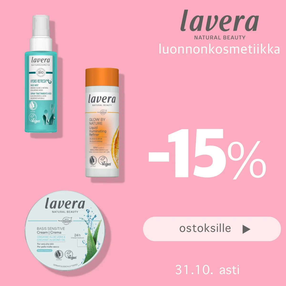 Lavera -15% lokakuun ajan