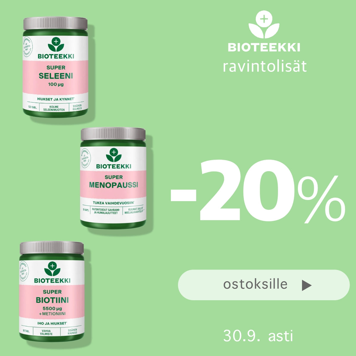 Super-sarja -20% syyskuun ajan