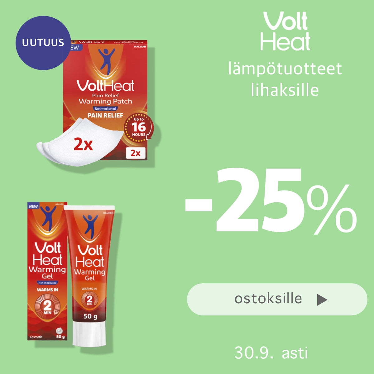 VoltHeat -25% syyskuun ajan