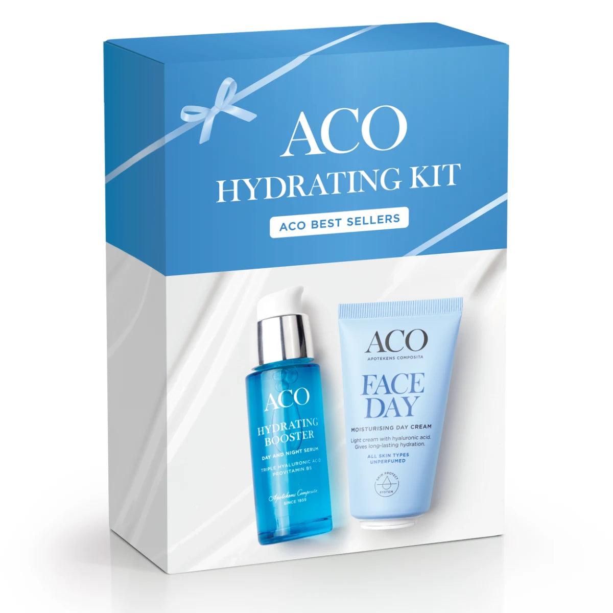 ACO Hydrating Face Kit 80 ml – kosteuttava seerumi ja päivävoide