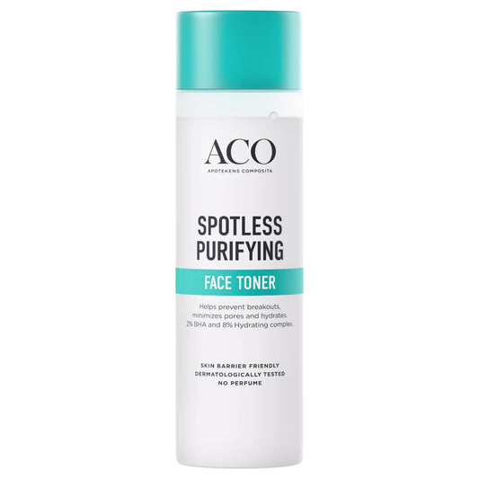 ACO Spotless Face Toner 200 ml – hajusteeton kuoriva kasvovesi