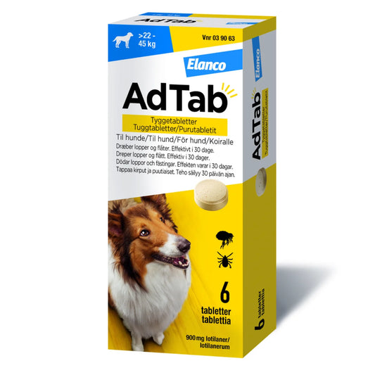 ADTAB purutabletti 900 mg koiralle (> 22–45 kg) 6 fol