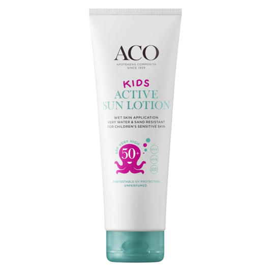 ACO Sun Kids Active Sun Lotion SPF 50+ aurinkovoide lapsille 250 ml