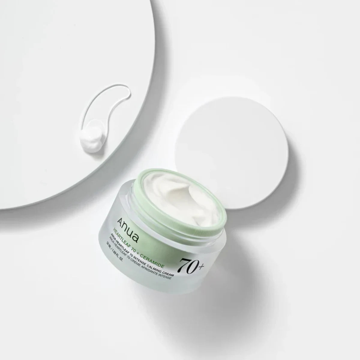 Anua Heartleaf 70% Intense Calming Cream hajusteeton kasvovoide herkälle iholle